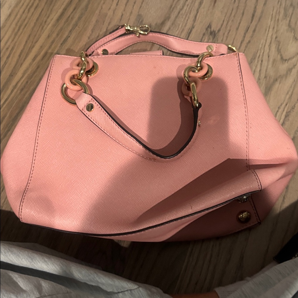 Michael Kors Pink Tote with Gold Hardware